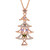 Tree Necklace in 18K Rose Gold Plated - Christmas Collection with