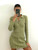 Aproms Elegant Green Thick Ribbed Knitted Shirt Dress Women 2021 Winter Buttons Long Sleeve Stretch Bodycon Short Mini Dresses