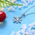 Frozen Snowflake Necklace in 18K White Gold Plated - Christmas