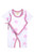 Smart Short Sleeve Kimono Romper + Bib - Pink Rose