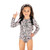 Pink Leopard -  One Piece Long Sleeve - Kids Swimwear