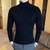 Winter High Neck Thick Warm Sweater  Mens Sweaters Slim Fit Pullover Men Knitwear Male Double Collar