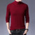 Men Brand High Neck Knitted Pullover Bottoming Shirt New Arrivals Male Fashion Casual Slim Solid Color Stretch Wool Sweater