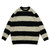 Letter Embroidery Striped Round Neck long-sleeved Sweater Men's Fall knit pullover Korean Casual Oversize Couple Sweaters