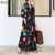 Elegant Printed Shirt Dress Women's Autumn Sundress ZANZEA Casual Long Sleeve Maxi Vestido Female Lapel Button Robe