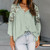 Elegant Women Lace Crochet Summer Blouse Sexy Hollow Out Shirt Casual V Neck 3/4 Sleeve White Tops Office Blusas