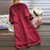 Autumn Solid Shirt Dress Women Long Tops Casual Stand Collar Long Sleeve Vintage Cotton Linen Sundress Vestidos 7