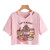 T Shirt Cat Ulzzang Tumblr Grunge Graphic Tshirt Women Harajuku Tee Shirt Casual Cartoon T-shirt Female Kawaii Crop Top