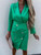 Women Elegant Solid Button Blazer Dress Spring Office Fashion Turn-Down Collar Slim Mini Dresses Casual Long Sleeve Lady Dress