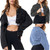 Jean Jackets For Women Short Coat Loose Fashion Ladies Denim Overwear Causal Female Rhinestone Denim Jacket Vintage Jacket