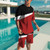 Spring and Summer New Men T-shirt Suit Sportswear O-neck Lining Beach Pants 2 Piece Tracksuit