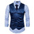 Mens Gentleman Formal Slim Fit Double Breasted Dress Suit Vests Paisley Print Men Vest Waistcoat