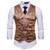 Mens Gentleman Formal Slim Fit Double Breasted Dress Suit Vests Paisley Print Men Vest Waistcoat