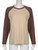Autumn Ribbed Casual Woman Tshirts Contrast Patchwork Long Sleeve Loose Tees Preppy Style Vintage Basic Tops Y2K