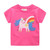 Jumping Meters New Arrival Girls Tshirts For Summer Unicorn Print Baby Clothes 2-7T Children's Cotton Short Sleeve Tees