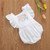 0-24M Newborn Infant Baby Girls Flowers Ruffles Short Sleeve Cotton Backless Lovely Jumpsuits Headband