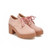 Women Platform New Spring Women Shoes Laceup Patent Leather Elegant Middle Heels Footwear Female Thick Heel Pink Shoes