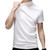 Mens Leisure Club Party T-shirt Top Male Clothing Short Sleeve T-shirt Mock Neck Casual Slim Fit Tees Tops Undershirt