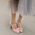 Summer Women Sandals Pink Green Lolita Shoes For Girls Sweet Bow-tied Heels Women Shoes Pumps