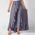 Women Palazzo Pants Causal Ruffle Drawstring Trouser Elegant High Waist Irregular Loose Pure Color Autumn Female Pant Skirt