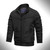 Mens Winter Thick Bomber Jacket Casual Fleece Coat Zipper Outwear Solid Color Windproof Jacket Men Clothing