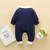 Newborn Toddler Infant Baby Boys Romper Long Sleeve Jumpsuit Playsuit Little Boy Outfits Black Clothes Overalls