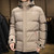 Winter Mens Warm Parkas Hooded Streetwear Cotton Coat Loose Male Jackets Windproof Padded Coat Mens Clothing
