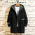 Casual Mens Black Green Windbreaker Jackets Long Trench Coat For Spring Autumn Winter Clothes