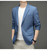 Blazers for Men Blue Casual Suit Jackets Plaid Slim Fit Outwear Youth Male Suits Elegant Luxury Coats Spring and Autumn