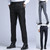 Mens Suit Pants Solid Color Male Elastic Straight Business Formal Trousers Men Suit Pants Long Trousers