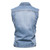Cotton Hole Denim Waistcoat Men Casual Solid Color Outdoor Slim Fit Mens Vest New Autumn Quality Waistcoats for Men