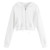 Zipper Sweatshirts Women Autumn Ladies Casual Solid White Long Sleeve Short Hooded Sweatshirt Women Hoodies Tops