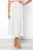 White Dots Floral Pleated Midi Skirt Women Elastic High Waist Side Pockets Skirts Summer Elegant Female Bottom