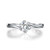 0.185carat 3.5mm Natural Diamond Real Engagement Ring 14K White Gold For Women Prong Setting H Color Si1 Clarity