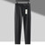 Spring/Summer Brand Men Fitted Straight Lightweight Stretch Bamboo Fiber Pants Business Casual Thin Trousers Black