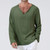 Mens Shirt Soft Solid Color Linen Basic Casual Long Sleeve V-Neck Shirts Men Summer Spring Loose Tops