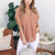 Summer Solid T-Shirt Women Soft Short Sleeve V Neck Female Tees Basic Casual Loose Oversized Tops Plus Size For Ladies