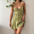 Green Mini Dress Sexy Satin Slip Summer Dress Beach Outfits for Women Sleeveless Purple Slim Club Party Dresses