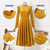 Spring Autumn Ruffle Swing Party Midi Dress Women Vintage Velvets Robe Femme French Elegant Waist Dresses
