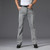 Summer Thin Micro Flared Jeans Men Boot Cut Denim Pants Drawstring Stretch Waist Breathable Male Gray Trousers