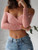 Women Slim Off Shoulder Shirt Crop Tops Long Sleeve Blouse Sexy V-neck Short Skinny Shirt Summer Autumn Shirt
