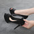 Elegant Satin Silk Platform Women Pumps 10Cm Sexy Nightclub Catwalk Single Shoes Sexy Peep Toe Thin Heels High Heels