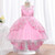 3-12Y girl dress for wedding party new style Sequins flowers princess girls dresses  summer girl Smearing dresses 1