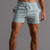 Striped Sweat Shorts Men Clothing Elastic Waist Jogger Shorts Men Sportswear Workout Clothes Breathe Running Short