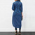 Blue Shirt Female Long Sleeve Long Shirt Bodycon Leisure Solid Blouse Tops