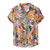 Men Casual Hawaii Floral Printed Shirt Summer Short Sleeve Turn-down Collar Shirt Men Harajuku Clothing