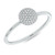 0.11 CT 10K Rose Gold Natural Round Cut Diamond Pave Circle Dome Shape Ring