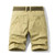 Summer Red Multi-pockets Cotton Men Cargo Shorts Straight Loose Casual Shorts Male Short Pants Bermuda