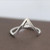 Diamond Ring 0.1CT Carat Trillion Diamond Wedding Ring Bezel Setting 14k White Gold For Women