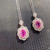 18K White Gold 0.778ct sapphire Engagement Pendant Necklace 0.229ct Diamond Pendants Accessories Women Romantic Gift